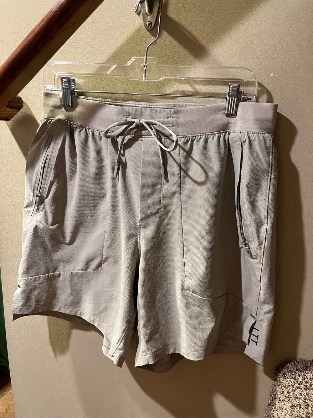 lululemon athletica Beige Drawstring Athletic Shorts